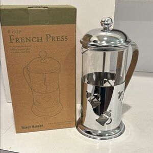 World Market Chrome 8-Cup French Press